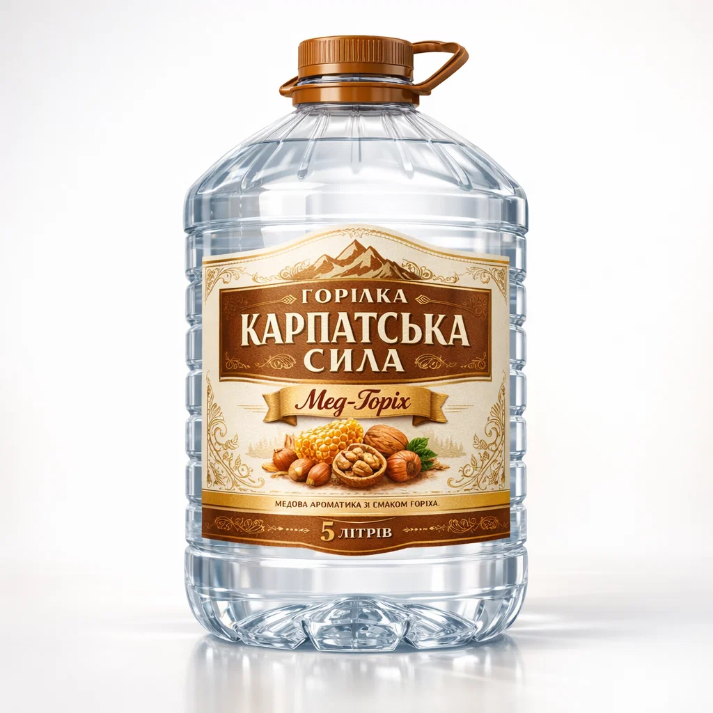 Горілка Карпатська Сила 5л Мед-Горіх